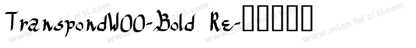 TranspondW00-Bold Re字体转换